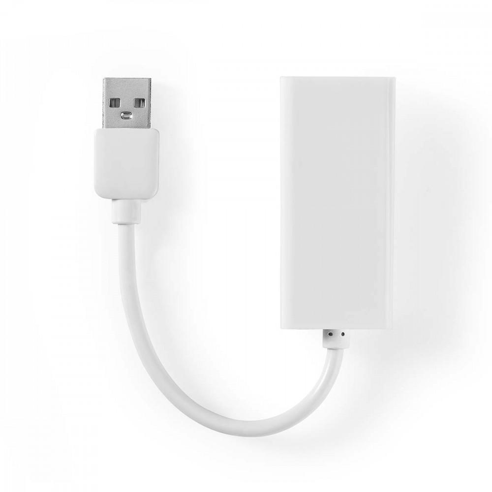 USB hálózati adapter | USB 2.0 | 100 Mbps | USB-A Dugasz | RJ45 Aljzat | 0.20 m | Kerek | Aranyozott / Nikkelezett | Tiszta Réz | Fehér | Doboz