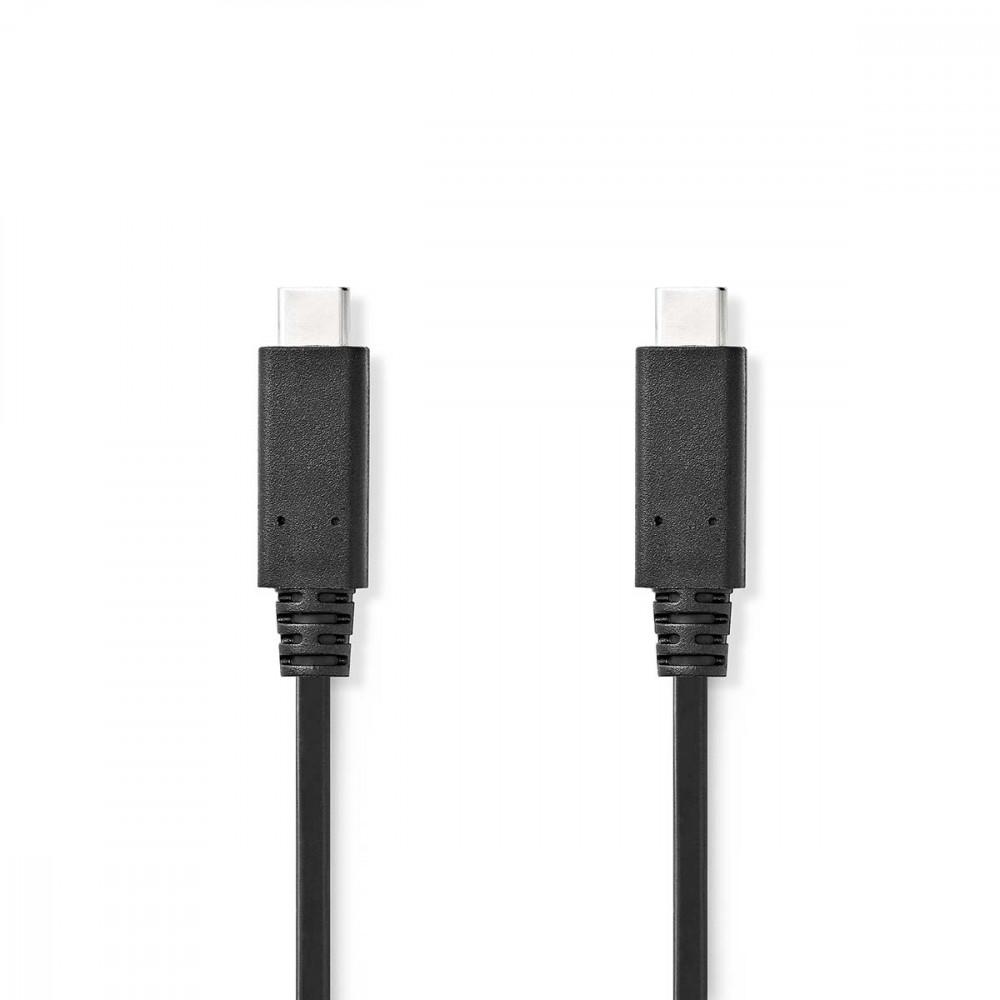 USB kábel | USB 3.2 Gen 2 | USB-C™ Dugasz | USB-C™ Dugasz | 8K@30Hz | 10 Gbps | Nikkelezett | 1.00 m | Kerek | PVC | Fekete | Boríték