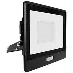 V-TAC DIY LED reflektor vízmentes kötődobozzal és beépített mozgásérzékelővel, fekete (50W/100°) természetes fehér