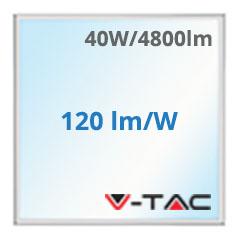 V-TAC LED panel (595 x 595 mm) 40W - Philips tápegység - 6500K, 120lm/W