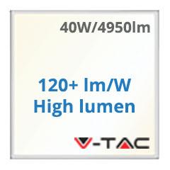 V-TAC LED panel (600 x 600 mm) 40W - természetes fehér 120Lm/W