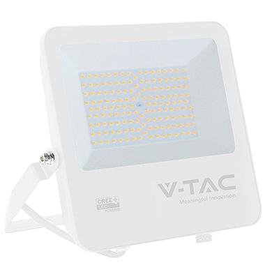 V-TAC LED reflektor CREE LED, fehér ház (100W/11480lm) - természetes fehér, 1 m vezetékkel