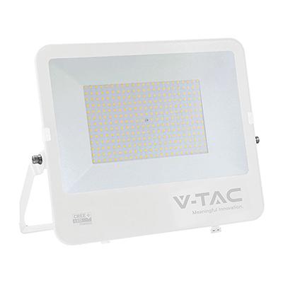 V-TAC LED reflektor CREE LED, fehér ház (200W/22960lm) - hideg fehér, 1 m vezetékkel