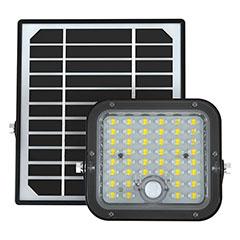 V-TAC Napelem + LED reflektor, mozgásérzékelővel (1500 lumen/120°) - Hideg fehér, távirányítós