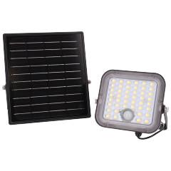 V-TAC Napelem + LED reflektor, mozgásérzékelővel (1500 lumen/120°) - természetes + hideg fehér, távirányítós