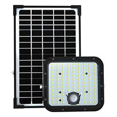V-TAC Napelem + LED reflektor, mozgásérzékelővel (4800 lumen/120°) - Hideg fehér, távirányítós