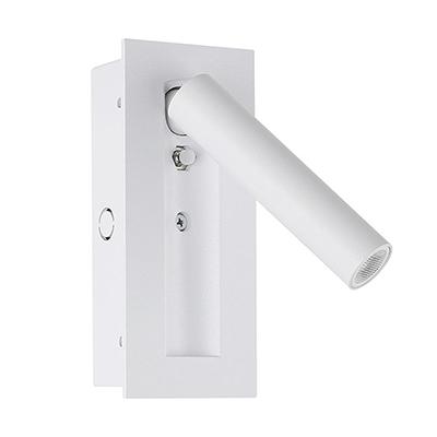 V-TAC Oldalfali LED olvasólámpa (2W - 3000K) téglalap  alakú, fehér, kapcsolóval, CREE LED