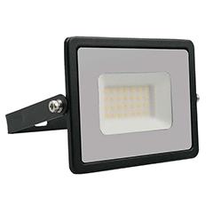 V-TAC Slimline LED reflektor, fekete ház (30W/2510lm) - természetes fehér