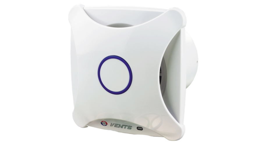 Vents 100 XTH Modern Külsejű Dekoratív Ventilátor (fehér) Páraérzékelővel és Időkapcsolóval