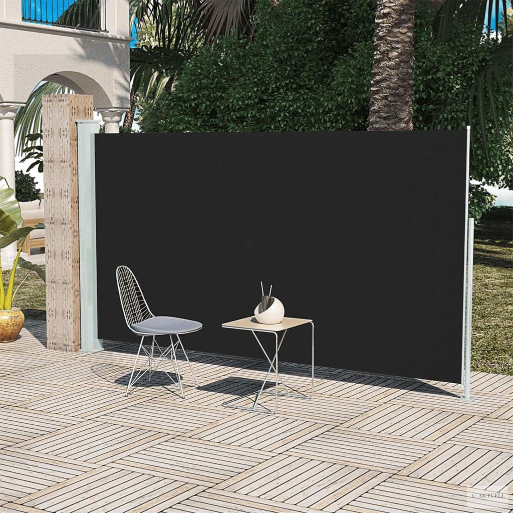 Veranda, terasz válaszfal 160 x 300 cm fekete