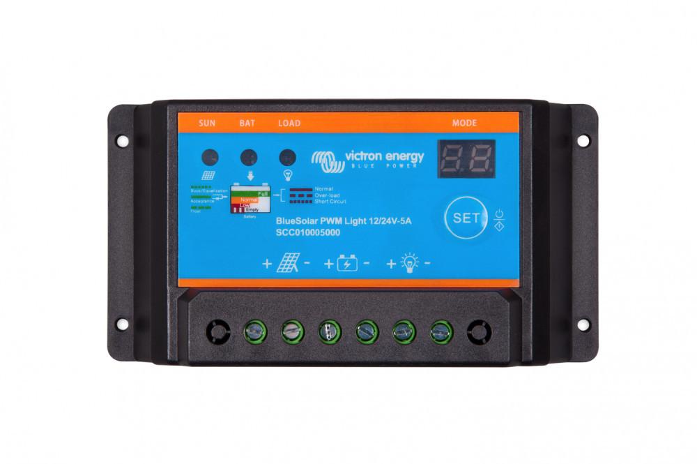 Victron Energy BlueSolar PWM-Light 48V-10A 48V 10A napelemes töltésvezérlő