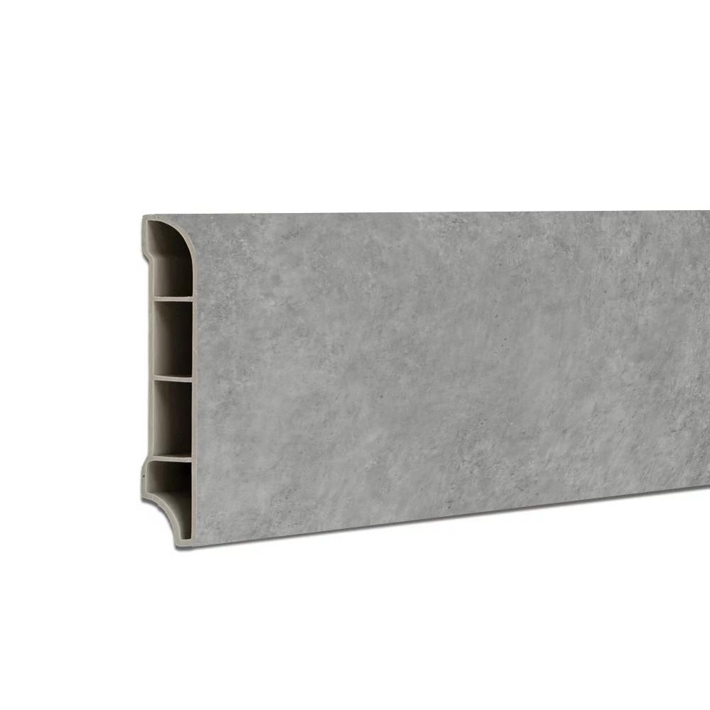 Vinyl SPC padlószegély Harbor beton szürke 2400x60x12 mm