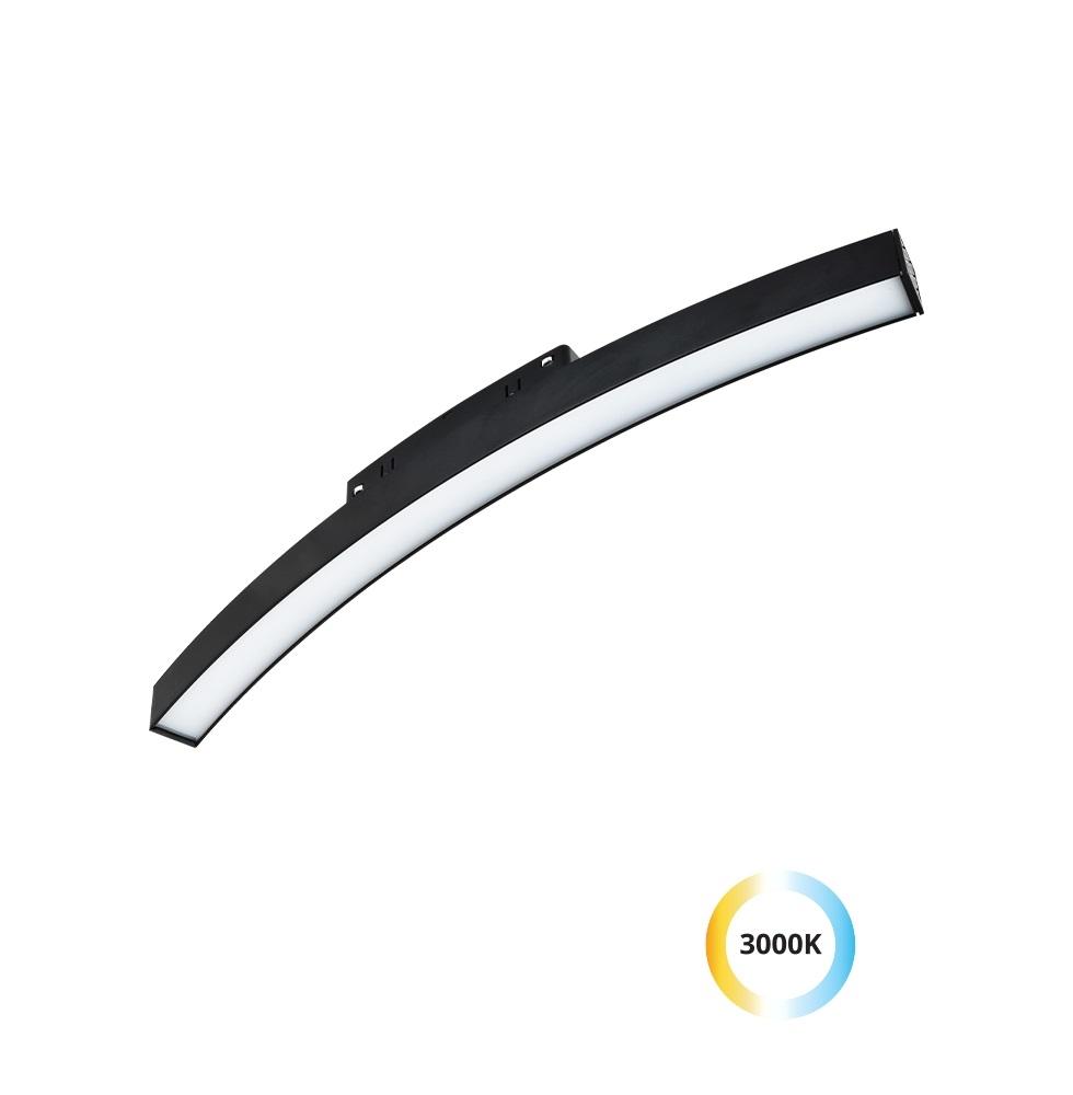 VIOKEF 4282100 Magnetic CURVY 48V-os íves sínrendszeres lineáris LED lámpa, 12W, 3000K, 516 lm, 35 cm, fekete