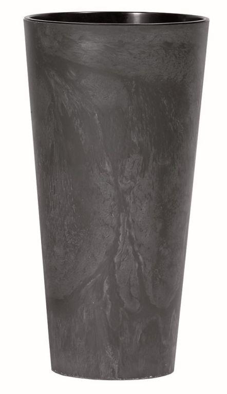 Virágcserép vékony beton hatású 30 cm antracit