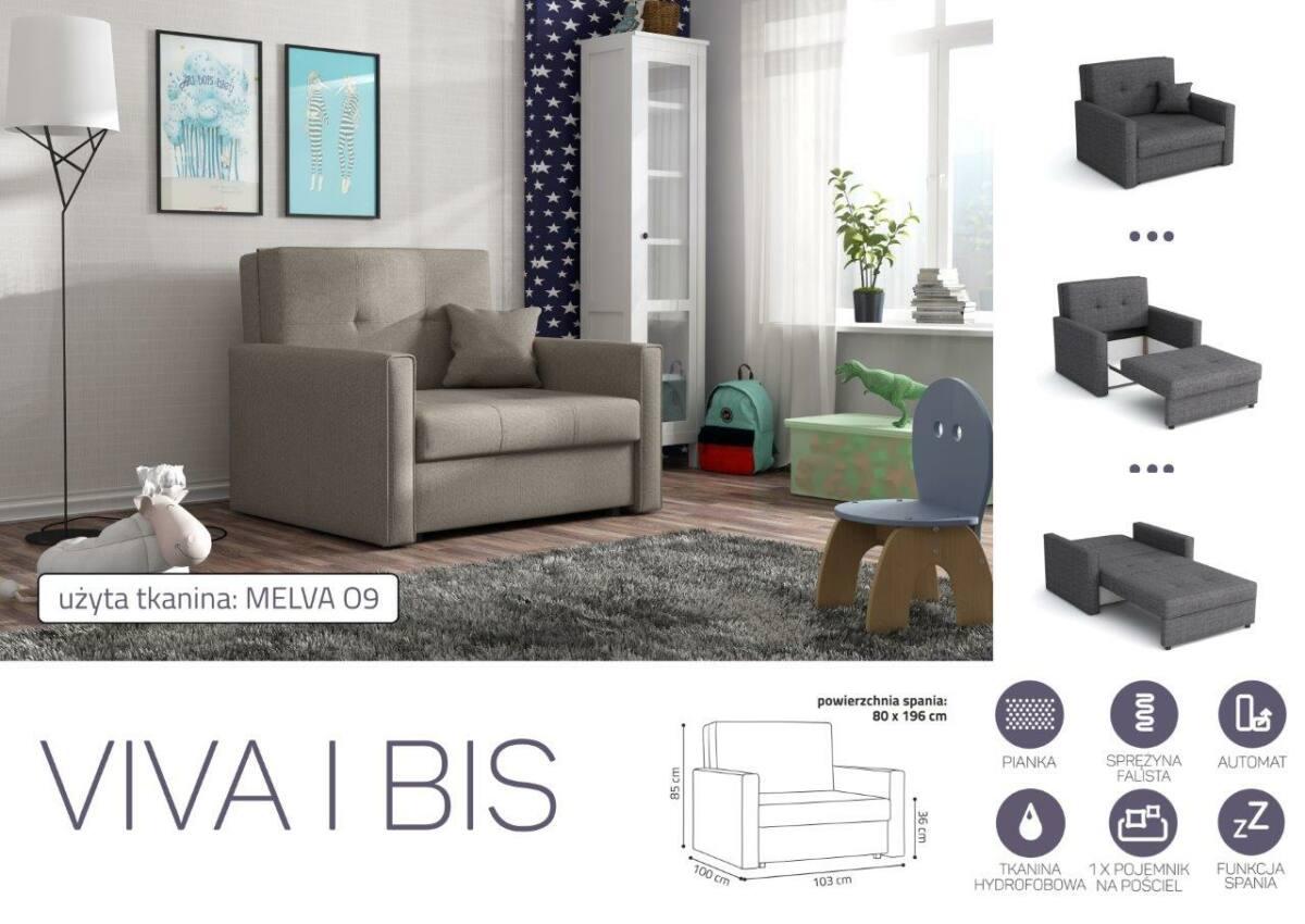 VIVA BIS I. előre nyíló rugós fotelágy