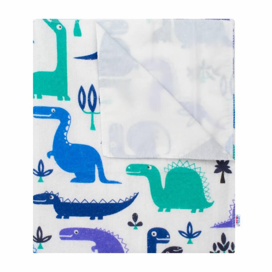 Vízálló flanel alátét New Baby dinosaur  Kék
