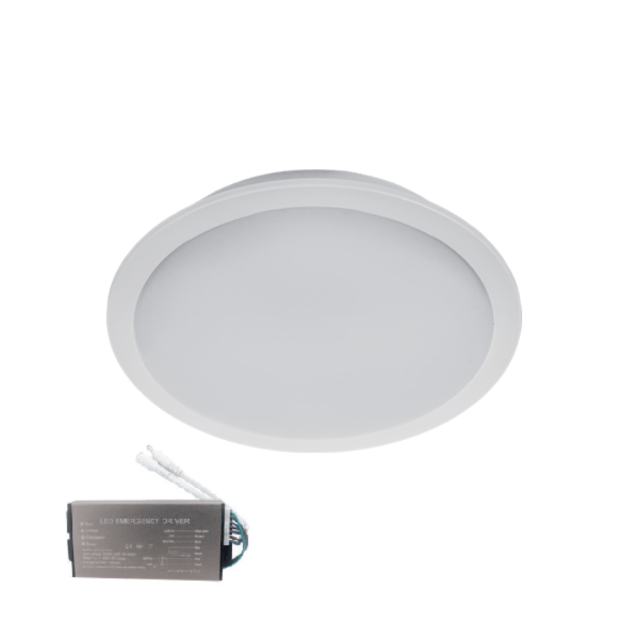 VÍZÁLLÓ LED PANEL KEREK 10W 6500K IP65+INVERTERREL
