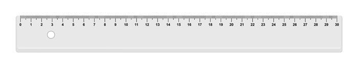 Vonalzó, műanyag, 30 cm, KOH-I-NOOR