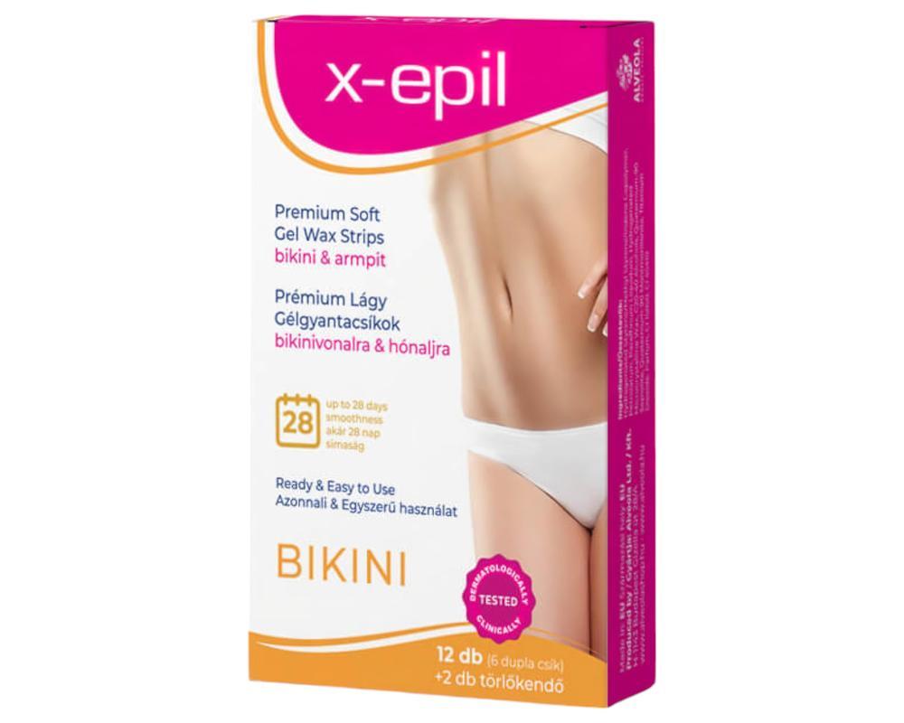 X-Epil - használatra kész gyantacsík 12db - bikini/hónalj