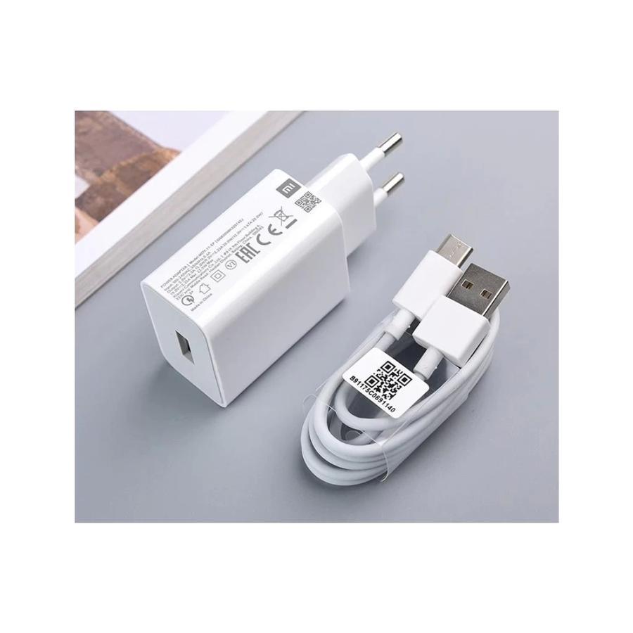 Xiaomi MDY-11-EP USB-A 22,5W utazótöltő + USB-C adatkábel fehér (Bulk)