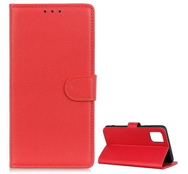 Xiaomi Mi 10T Pro 5G / Mi 10T 5G Flip tok álló, bőr hatású PIROS