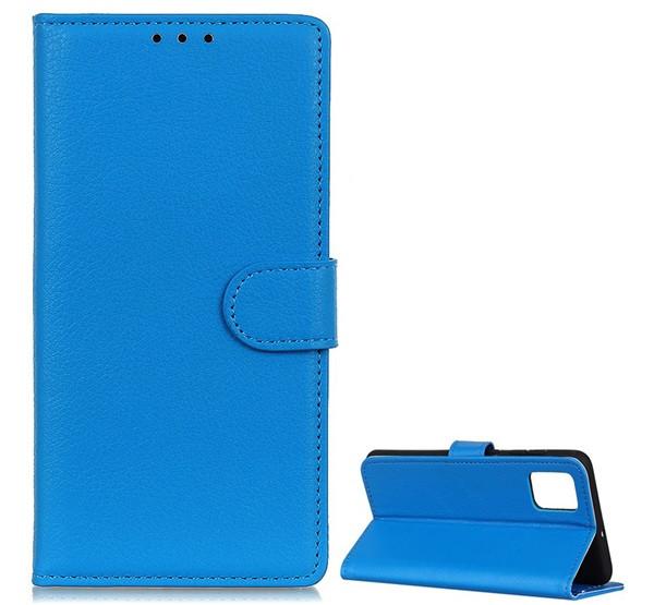 Xiaomi Mi 10T Pro 5G / Mi 10T 5G Flip tok álló, bőr hatású VILÁGOSKÉK