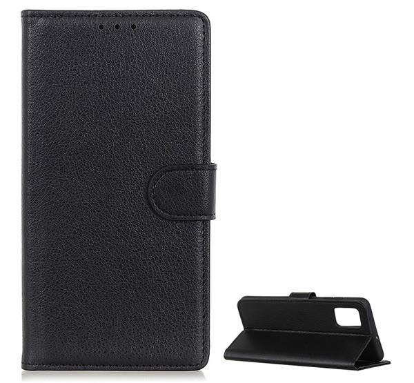 Xiaomi Poco M3 Flip tok álló, bőr hatású FEKETE