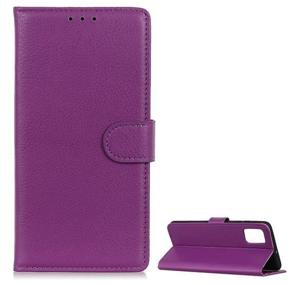 Xiaomi Poco M3 Flip tok álló, bőr hatású LILA