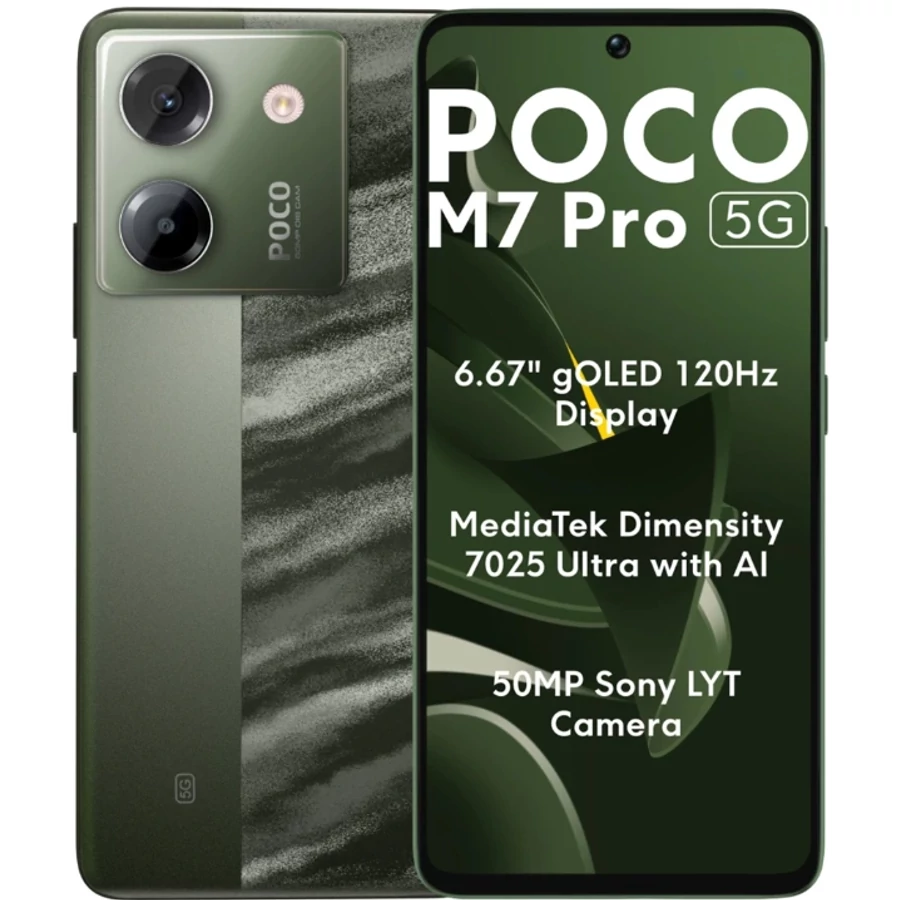 Xiaomi Poco M7 Pro 5G 256GB 8GB RAM Dual - zöld