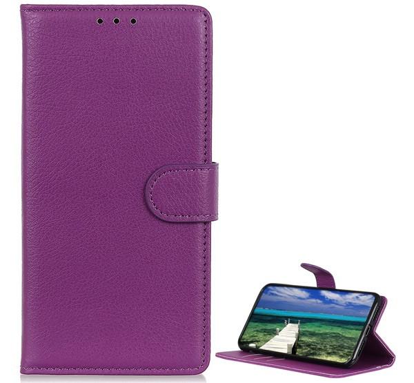 Xiaomi Redmi Note 10 Pro 4G Flip tok álló, bőr hatású LILA
