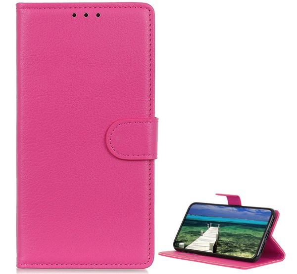 Xiaomi Redmi Note 10 Pro 4G Flip tok álló, bőr hatású RÓZSASZÍN