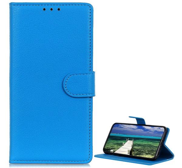 Xiaomi Redmi Note 10 Pro 4G Flip tok álló, bőr hatású VILÁGOSKÉK