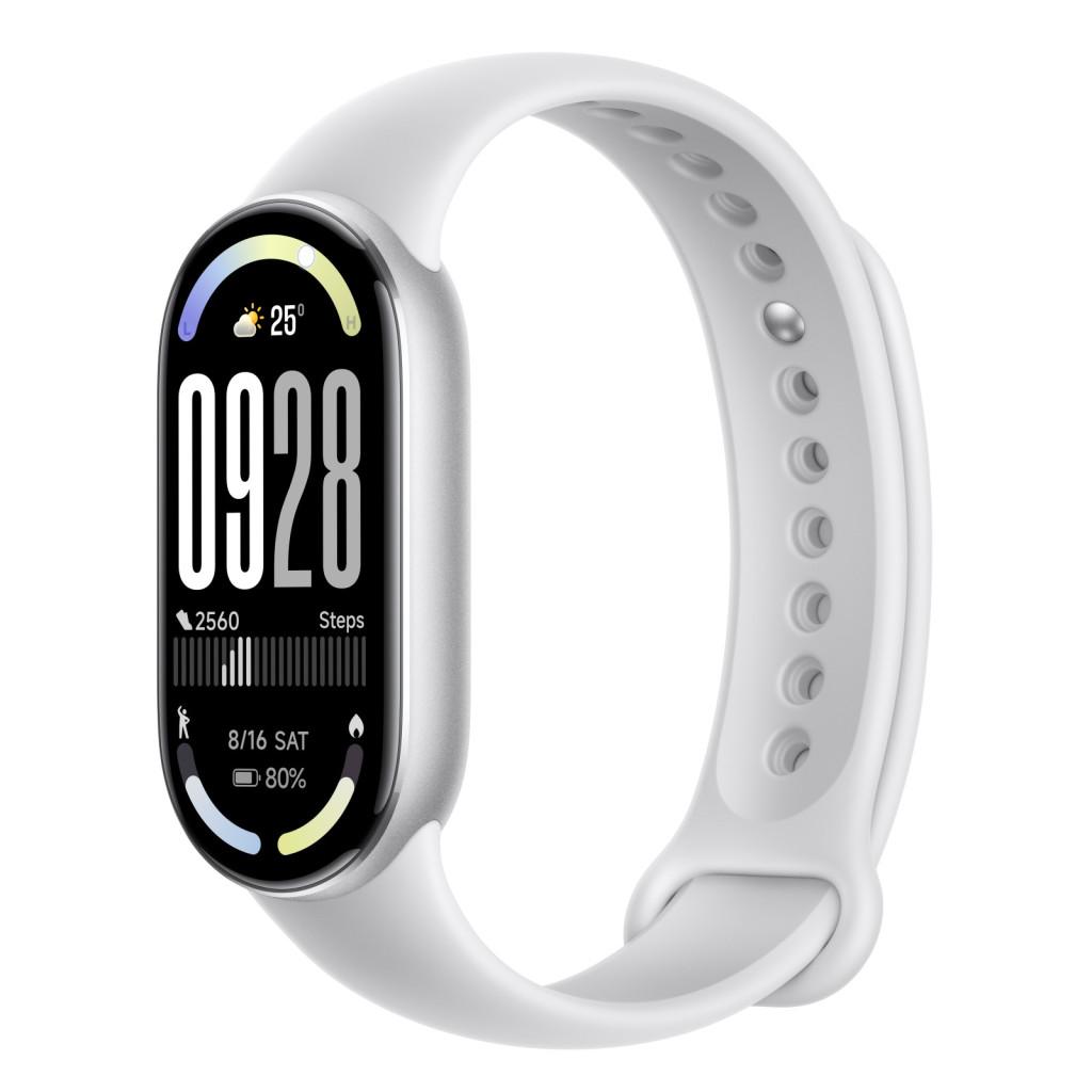 Xiaomi Smart Band 10 Glacier Silver | Okosóra szíj | Bluetooth 5.4, 233 mAh, 1.72", 5 ATM, gyorsulásmérő, giroszkóp, PPG érzékelő