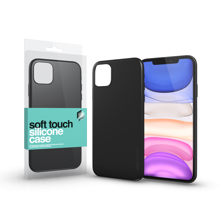 Xprotector Soft Touch Fekete TPU szilikon tok, Huawei P8