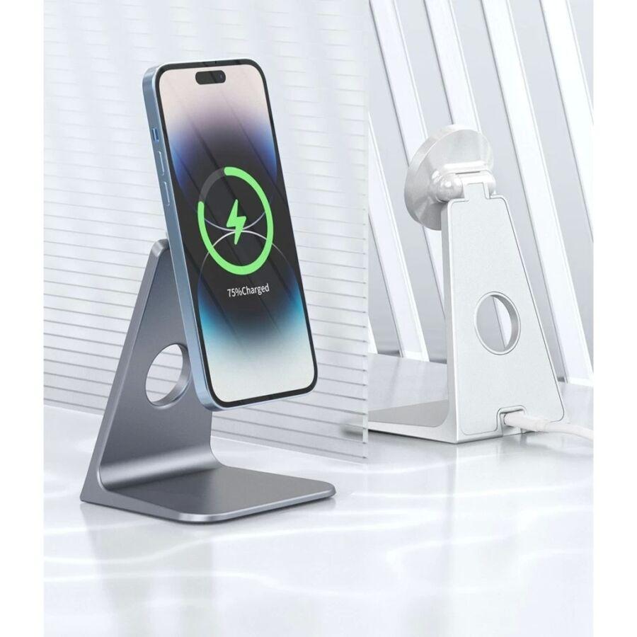 Xprotector Xpro Magsafe Asztali Tartó Vezeték nélküli töltéssel QI15W, Szürke