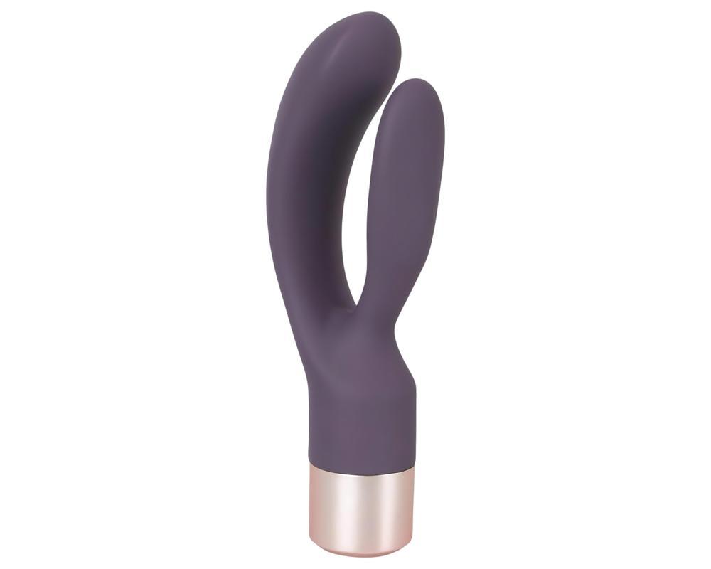 You2Toys Elegant Double - akkus, csiklókaros vibrátor (lila)