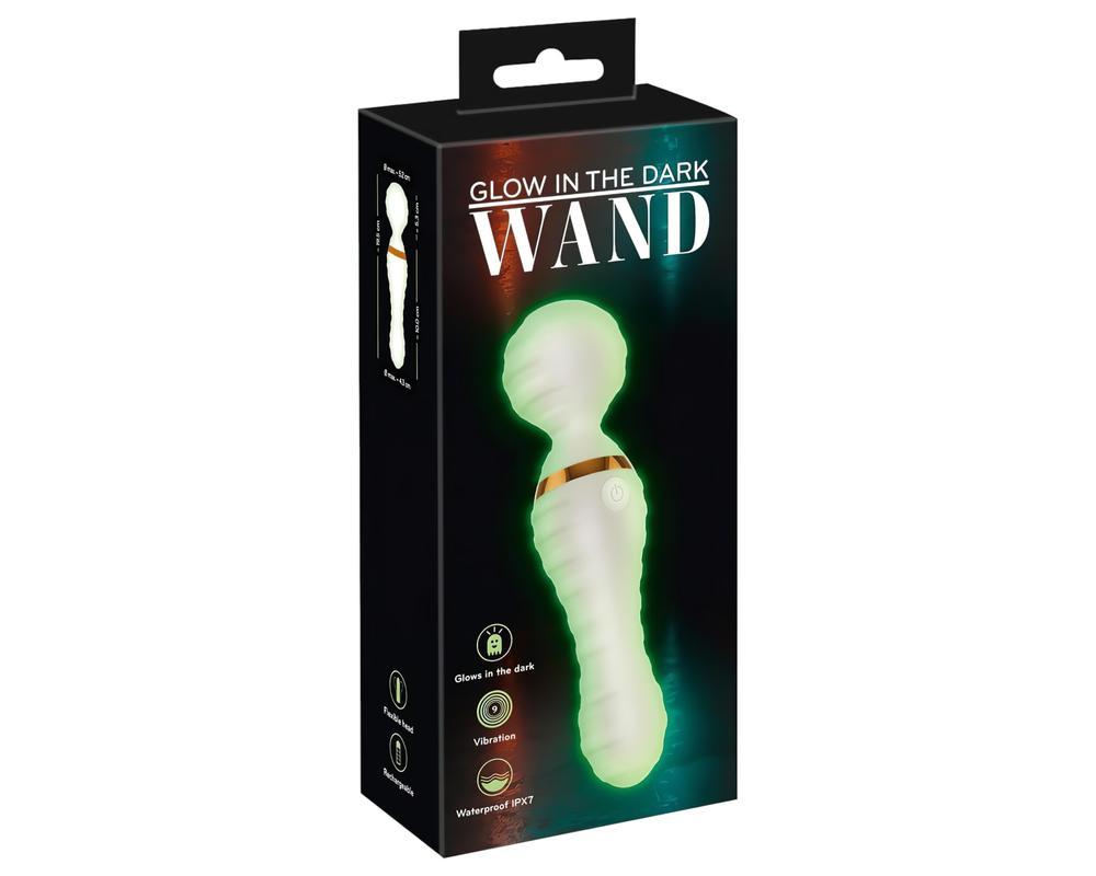 You2Toys Glow in the dark - masszírozó vibrátor (fehér)