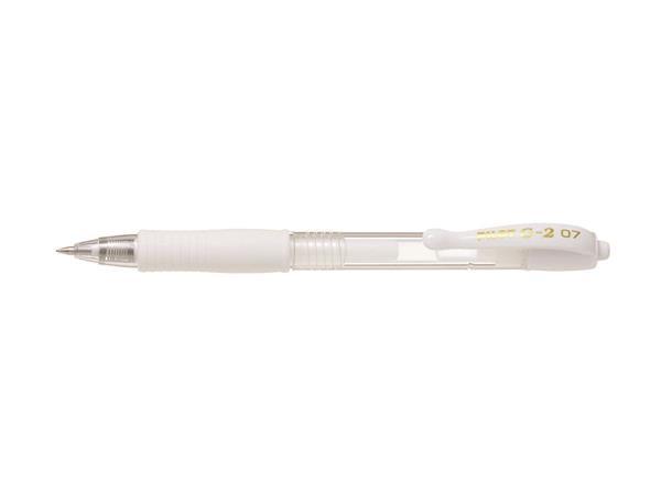 Zseléstoll, 0,32 mm, nyomógombos, PILOT "G-2 Pastel", fehér