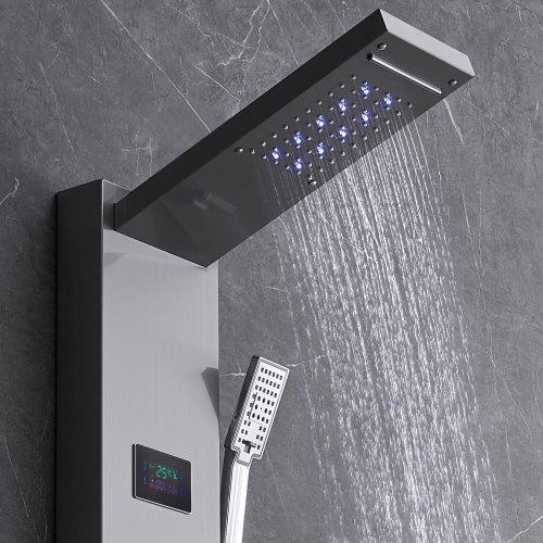 Zuhanypanel Torony Hidroelektromos LED Rozsdamentes Acél